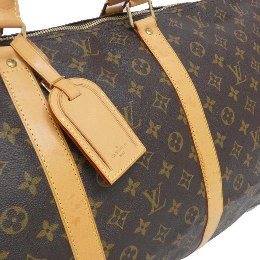 LOUIS VUITTON Authentic Brown Monogram Keepall 60 Boston Bag - Picture 4 of 10